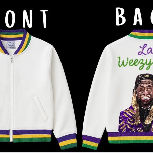 Mardi Gras Weezy Sequin Embroidered Jacket
