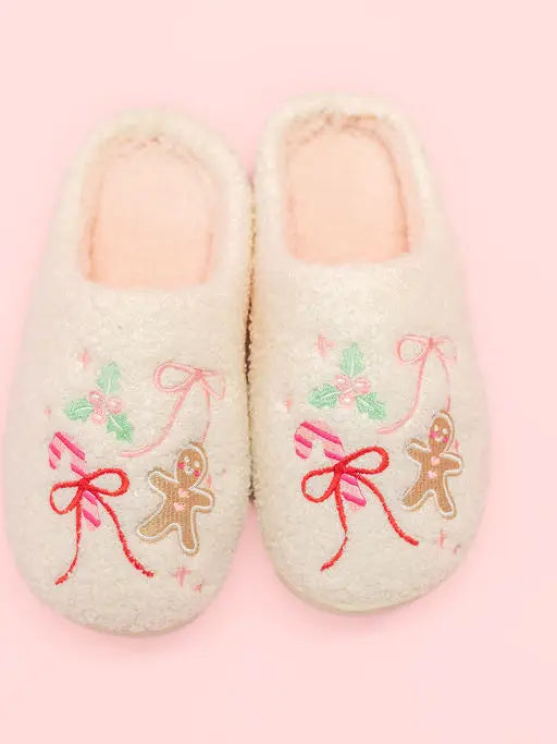 Gingerbread Bows & Christmas Sweets Slippers