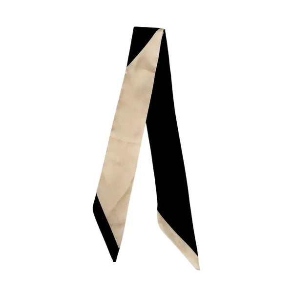 Twilly Scarf- Champagne Gold/Black