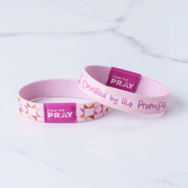 Tap To Pray Covered By His Promises Wristband