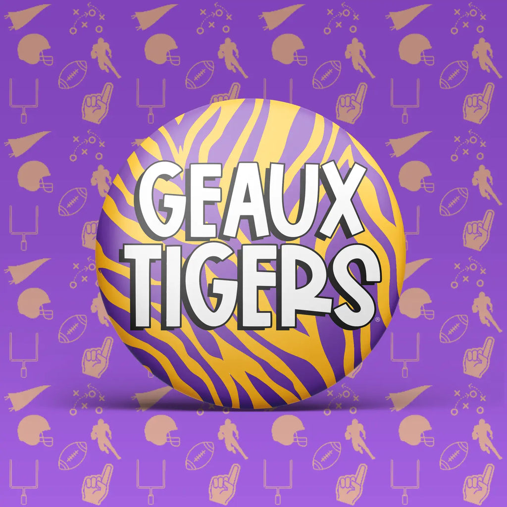 LSU Game Day Geaux Tigers Zebra Pin