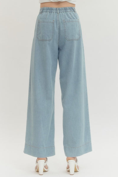 Denim Wide Leg Pants