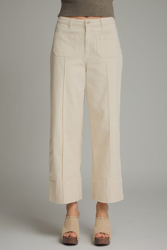 Solid Seam Wide Leg Pants