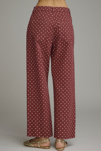 Polka Dot Front Seam Pants