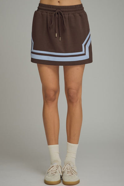 Solid Elasticated Waist Mini Skirt