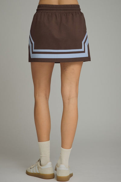 Solid Elasticated Waist Mini Skirt