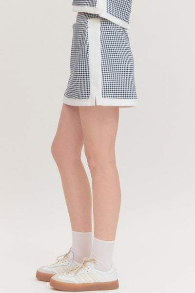 Gingham Sleeveless Top & Mini Skirt Set