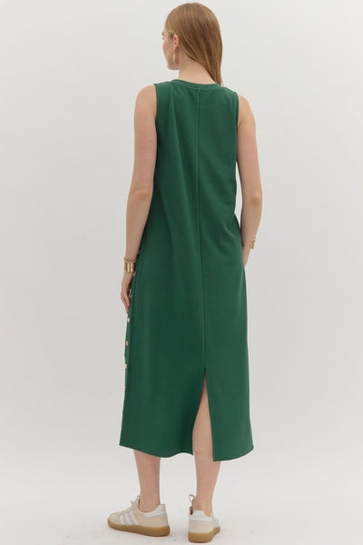 Rib Textured Pullover Midi Dress
