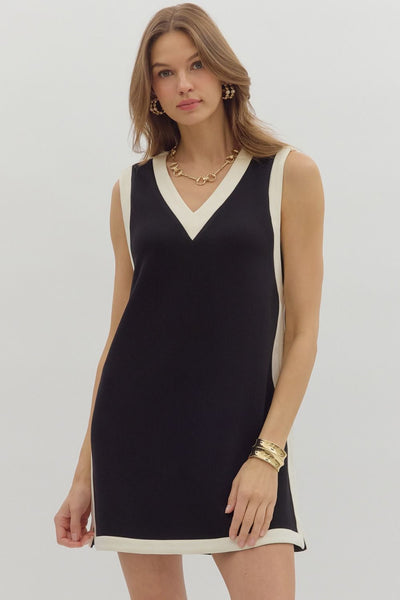 Sleeveless Varsity-Inspired Mini Dress