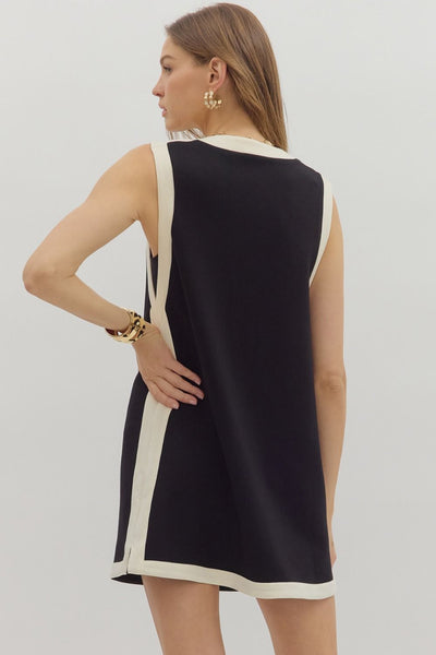 Sleeveless Varsity-Inspired Mini Dress