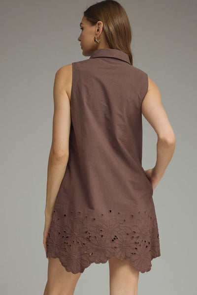 Solid Sleeveless Mini Dress