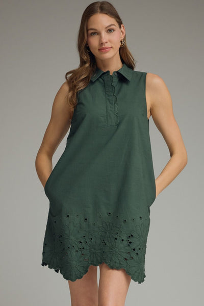 Solid Sleeveless Mini Dress