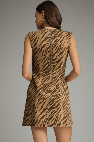 Animal Print Sleeveless Mini Dress