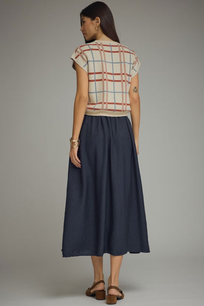 Solid Sleeveless Midi Dress Set
