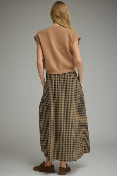 Gingham Sleeveless Midi Dress Set