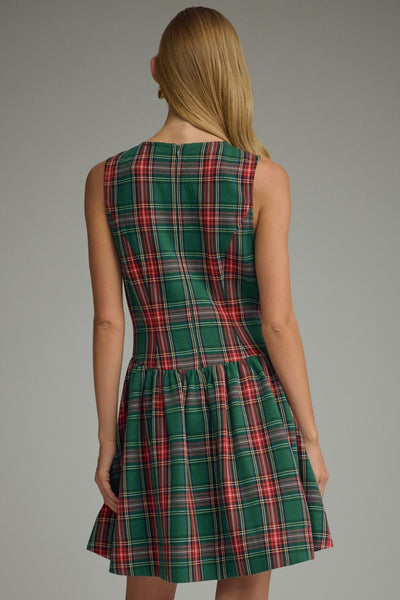 Plaid Sleeveless Mini Dress