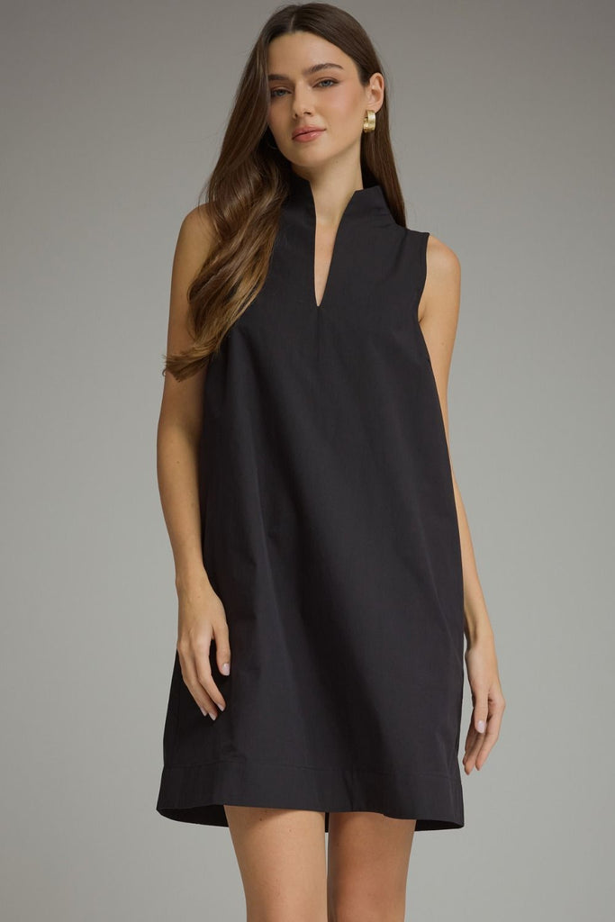 Solid Sleeveless Mini Dress