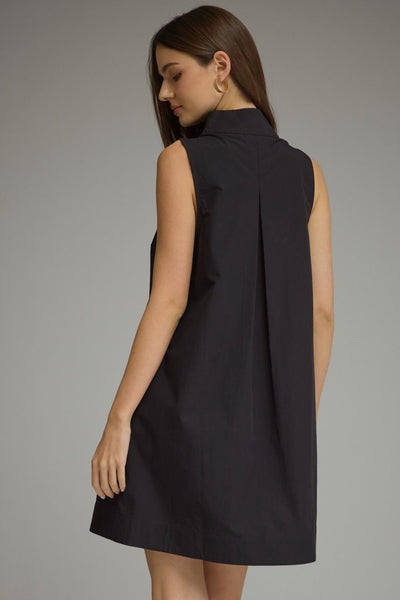 Solid Sleeveless Mini Dress