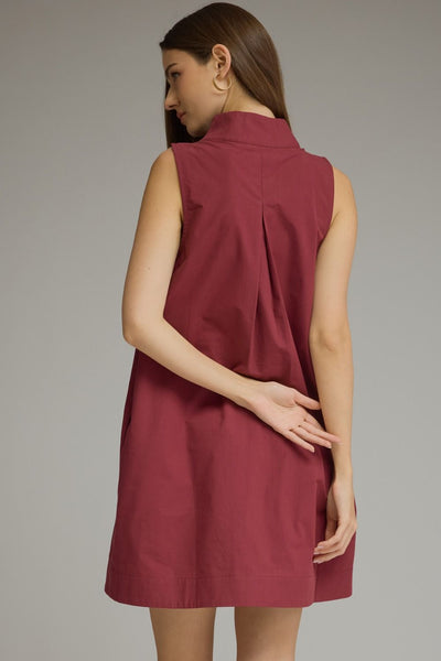 Solid Sleeveless Mini Dress