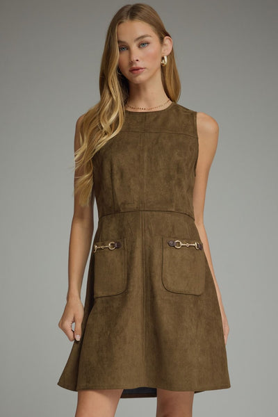 Solid Sleeveless Mini Dress