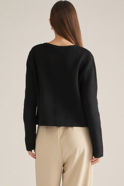 Solid Long Sleeve Knit Jacket