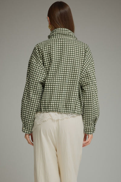 Gingham Long Sleeve Jacket