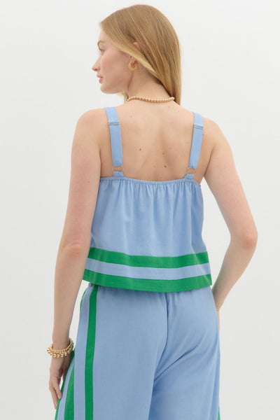 Abstract Border Top & Pants Set