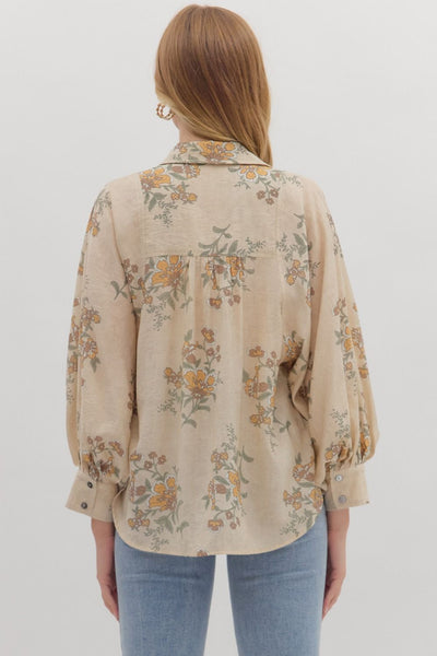 Floral Print Long Sleeve Top