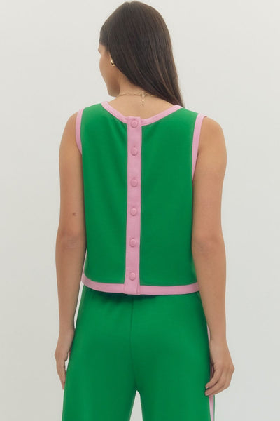 Solid Sleeveless Knit Top & Skirt Set