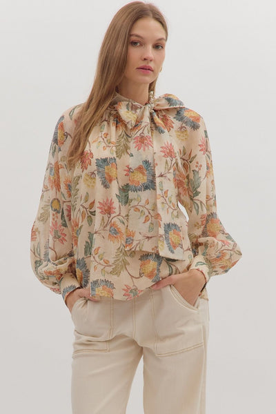 Floral Print Long Sleeve Top