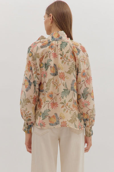 Floral Print Long Sleeve Top