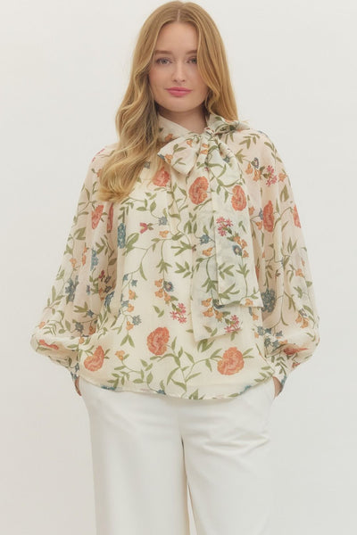 Floral Print Long Sleeve Top