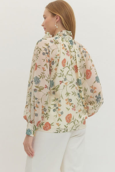 Floral Print Long Sleeve Top