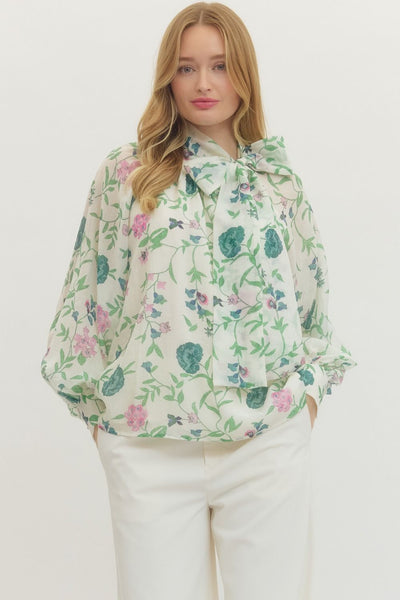 Floral Print Long Sleeve Top