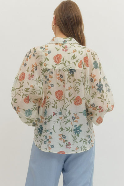 Floral Print Long Sleeve Top