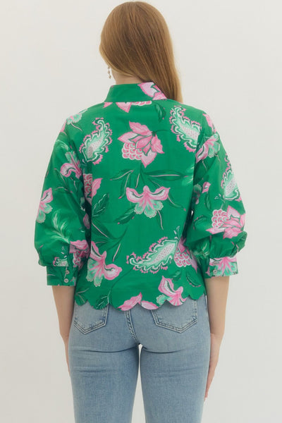 Floral Print Long Sleeve Top