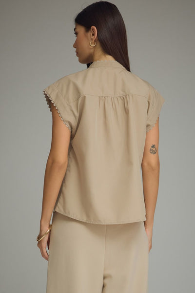 Solid Cap Sleeve Top