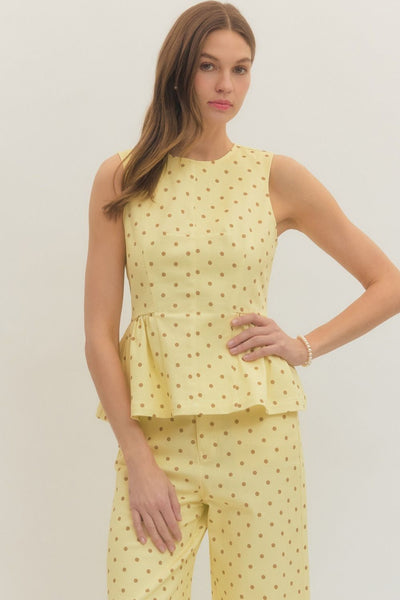 Polka Dot Sleeveless Top