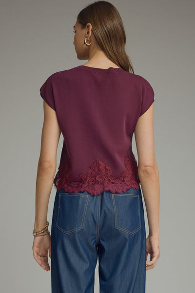 Solid Cap Sleeve Sweater Knit Top