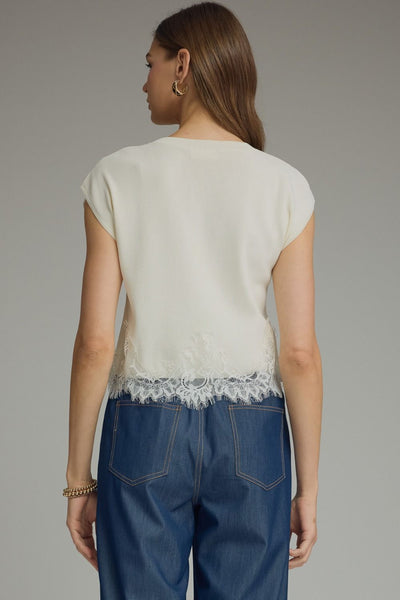 Solid Cap Sleeve Sweater Knit Top