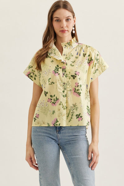 Floral Print Short Sleeve Top