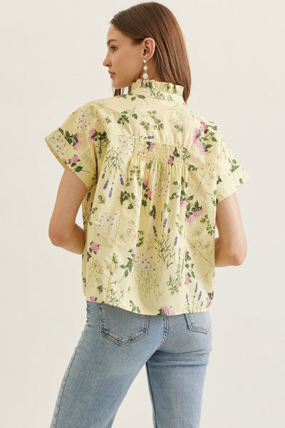 Floral Print Short Sleeve Top