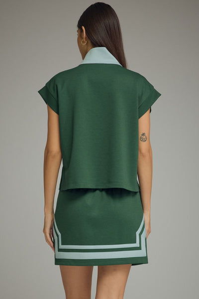 Solid Cap Sleeve Top & Skirt Set