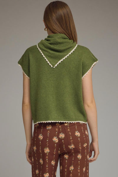 Solid Cap Sleeve Knit Top
