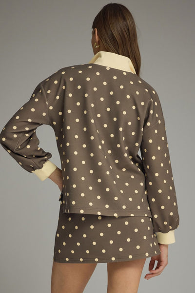 Polka Dot Long Sleeve Top & Skirt Set