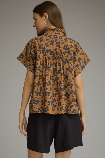 Floral Print Short Sleeve Top