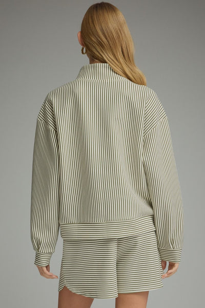 Stripe Long Sleeve Top & Shorts Set