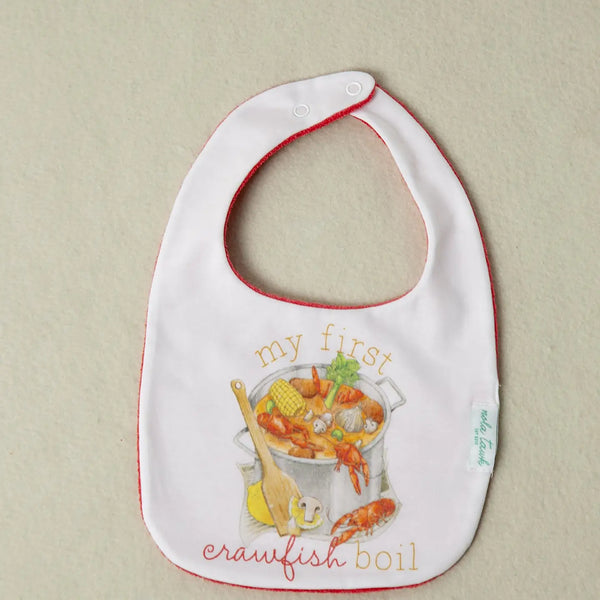 My First Crawfish Boil Organic Cotton Baby Bib