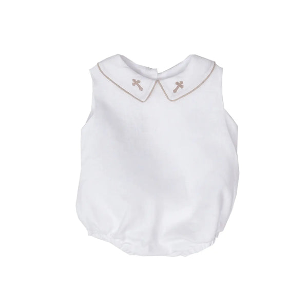 James Tan Linen Cross Boy's Baby Bubble