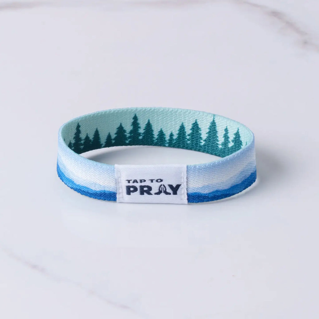 Tap To Pray Mountains & Forests Wristband